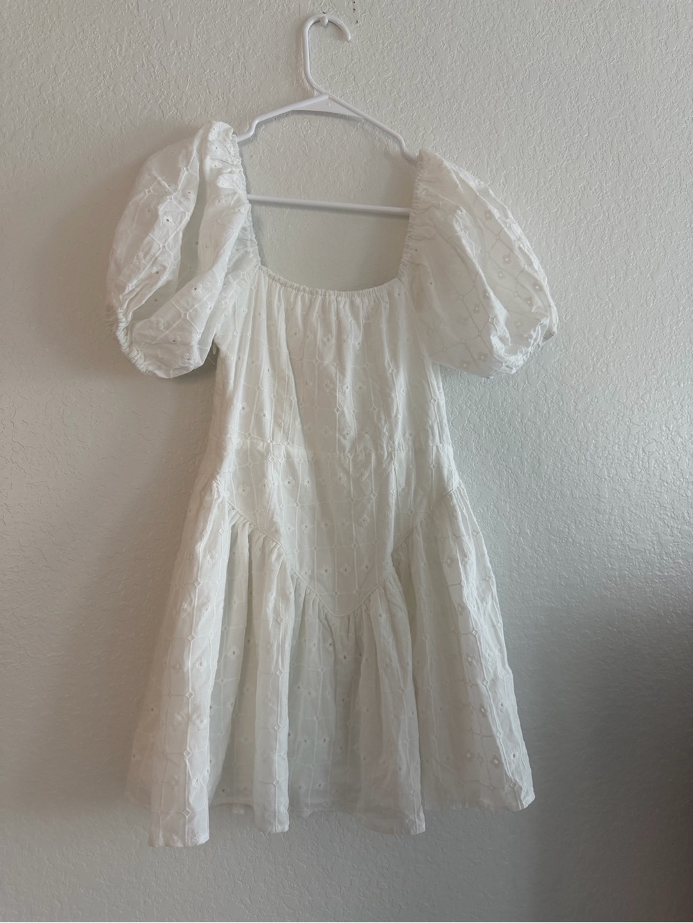 Altar'd State White Eyelet Tiered Mini Dress - Picture 7 of 9
